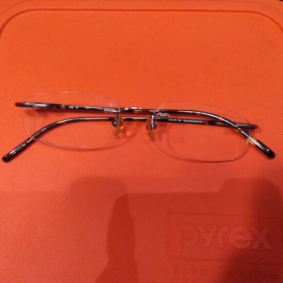 Totally Rimless 51-18-140 Gunmetal (Gun) Tortoise Eyeglass Frames - Picture 13 of 13